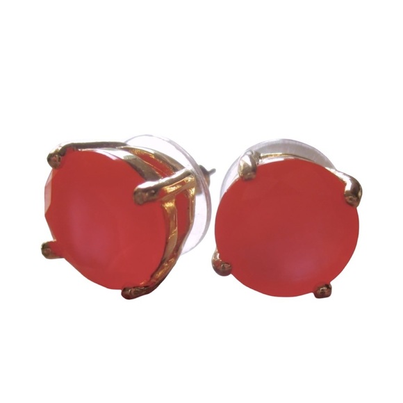 KATE SPADE • Pink Coral Gumdrop Stud Earrings - Picture 6 of 7